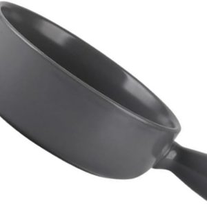 Round Ceramic Baking Tray Baking Dish for Oven Grey Salad Plate Sturdy and Safe for Family Use