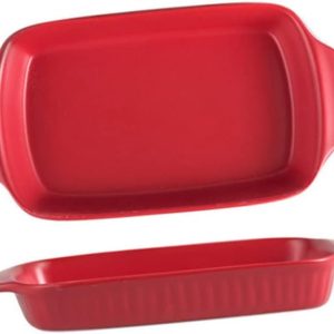 Stoneware Bakeware Porcelain Baking Tray Non-stick Surface for Easy Clean-up
