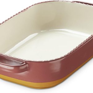 Baking Dish, 75 oz Ceramic Baking Dishes for Oven, Ceramic Bakeware, Casserole Dish, Rectangular Lasagna Pan Deep, Porcelain Baking Pan for Cooking, Cake, Banquet , Oven Safe, 11.5X 7.5 Inch