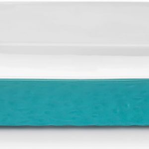 Ceramic Baking Dish, Casserole Dish for Oven, Lasagna Pan Deep, 9x13 Baking Pan with Handles, Porcelain Bakeware for Lasagna, Baking, Cooking, Kitchen, Daily Use, Wedding Gift (Aquamarine)