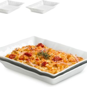 Porcelain Baking Set of 2, Ceramic Baking Dish Baking Pan