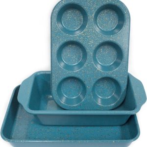 Toaster Oven 3-Piece Set (Blue - Granite)